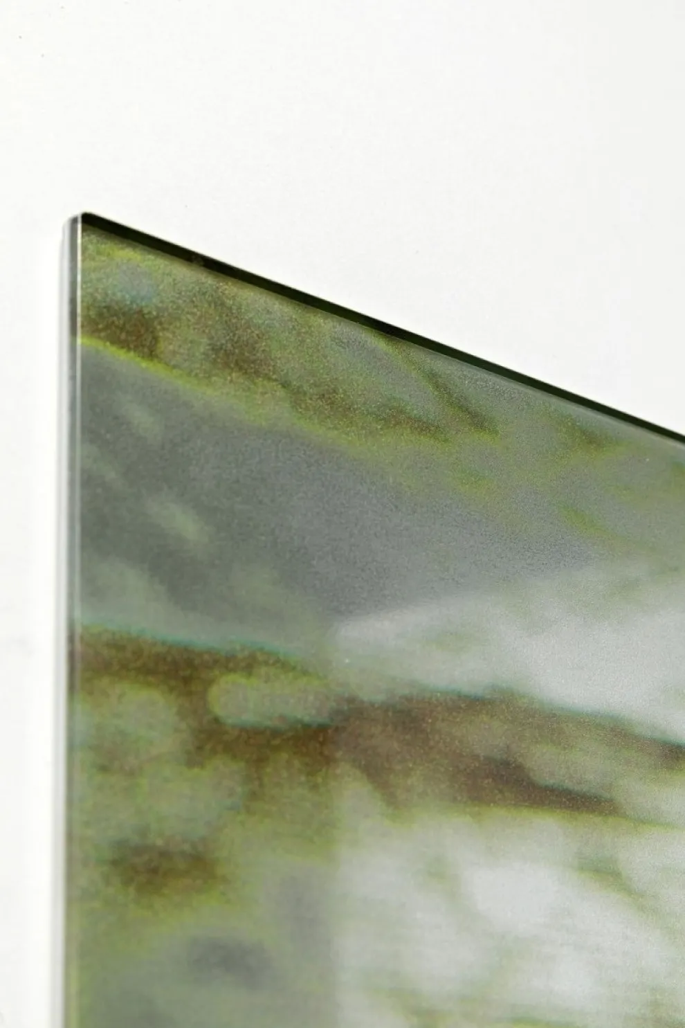 Wandfoto Glass Metallic Flower Man 80x80 Cm