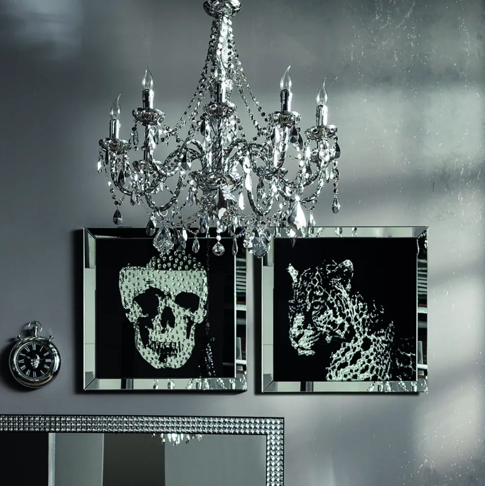 Wandfoto Leopard 80x80cm