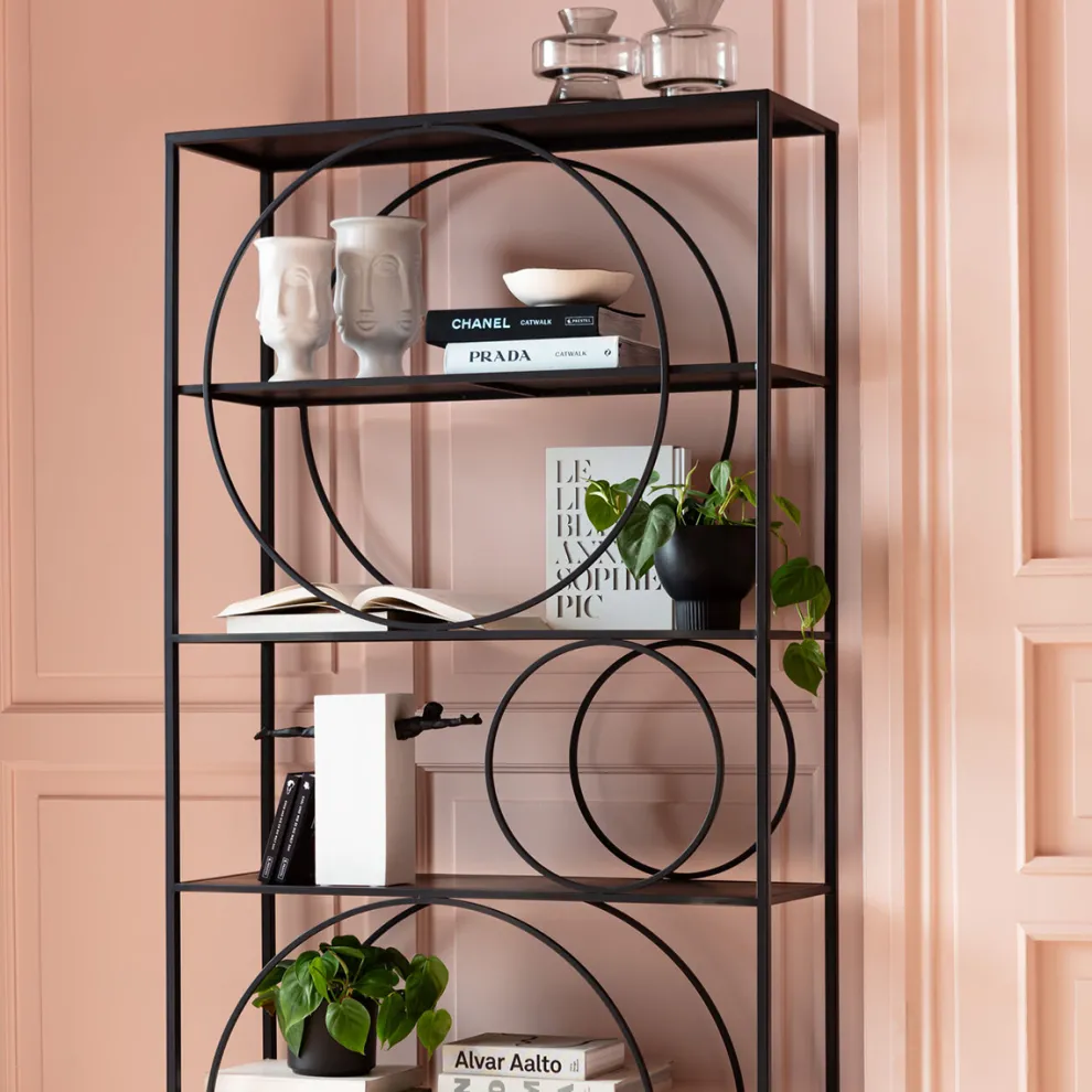 Wandkast Circle Black 100x200cm