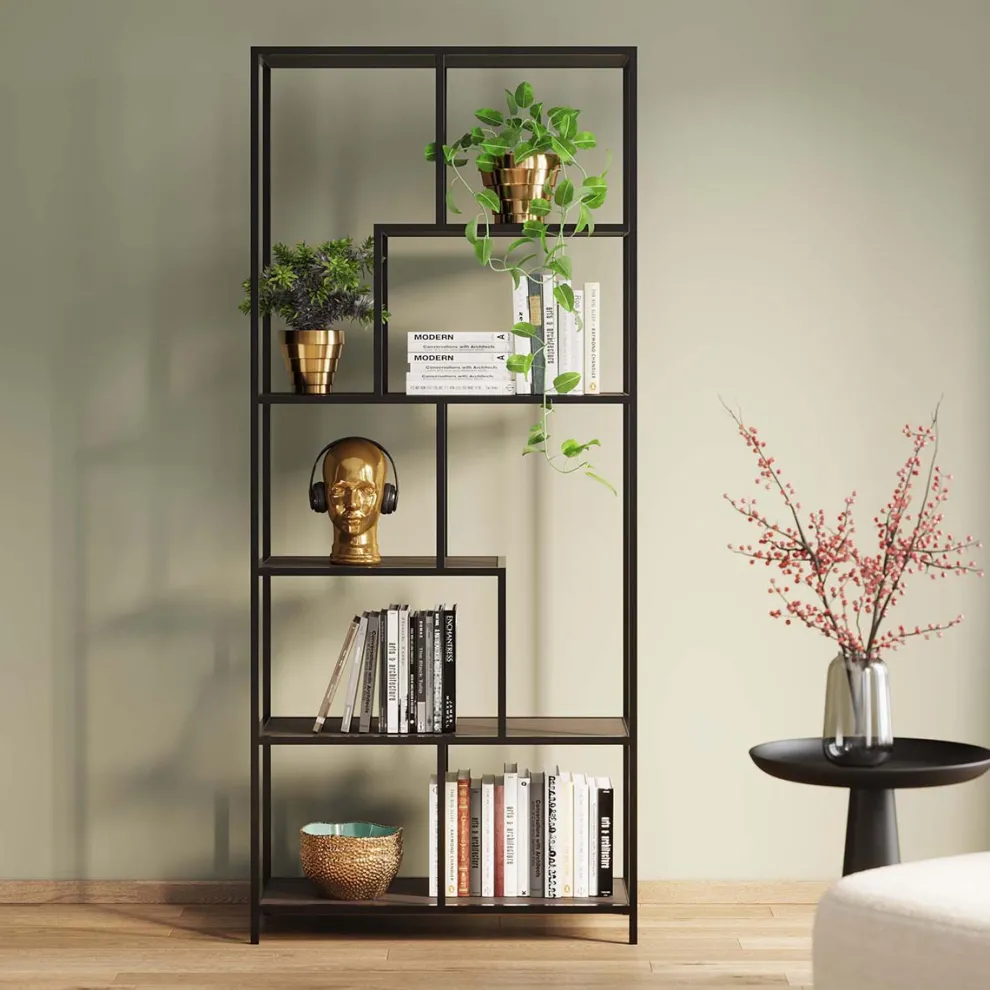 Wandkast Loftie Black 77x185cm