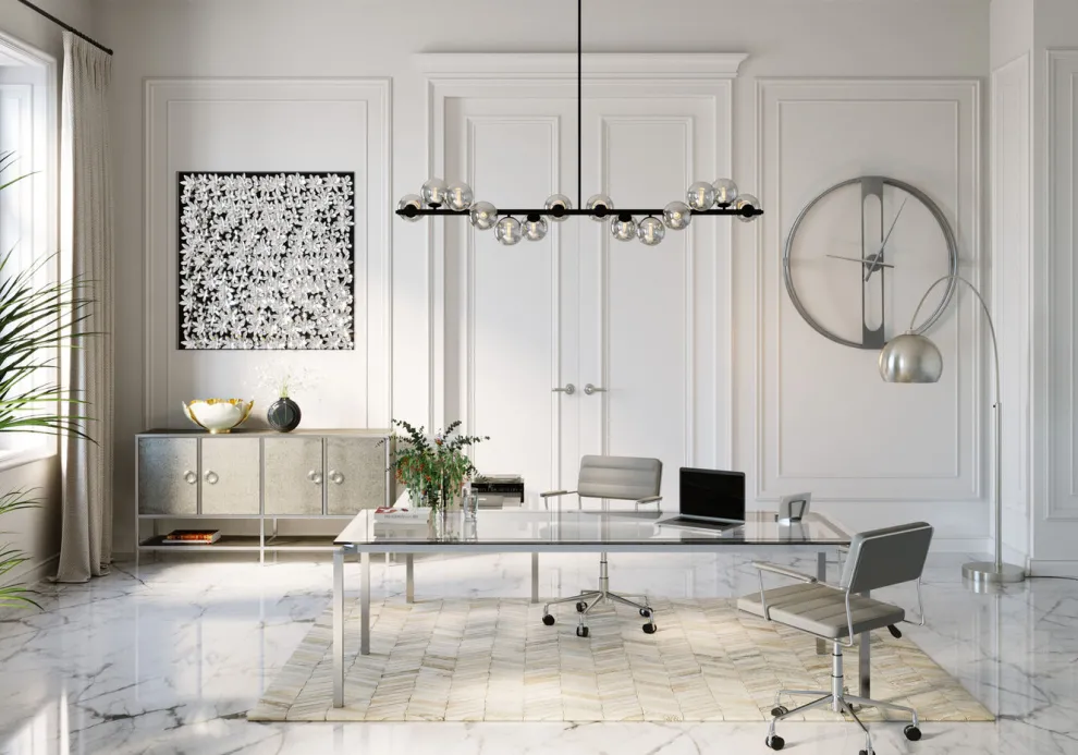 Wandklok Clip Zilver Ø60cm