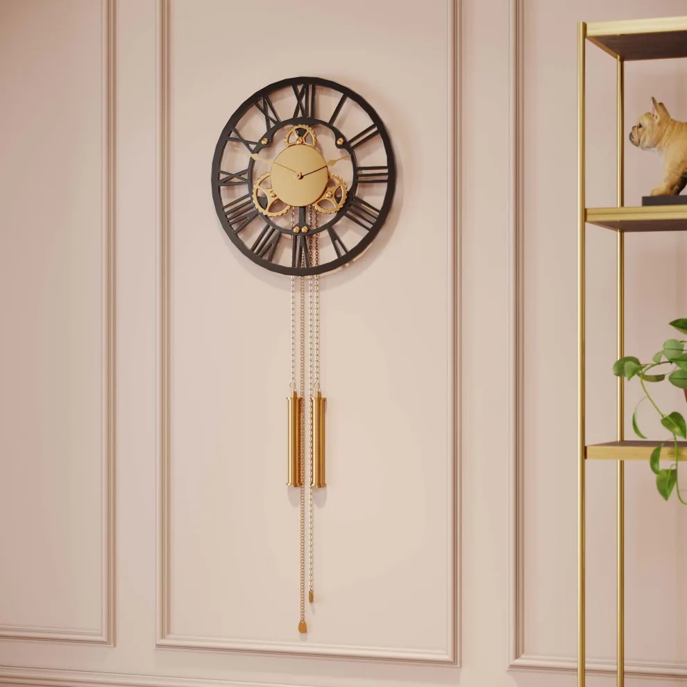 Wandklok Clockwork 126x46cm