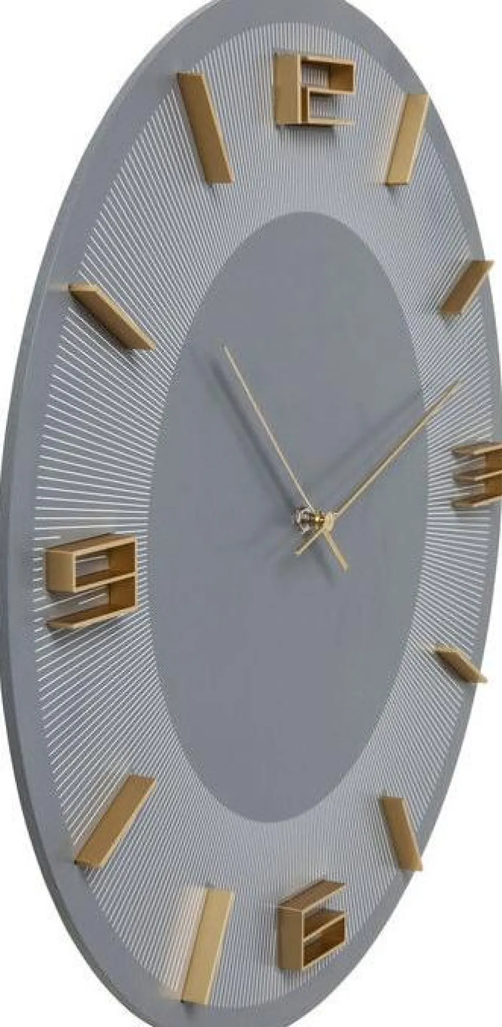 Wandklok Leonardo Grijs-Goud