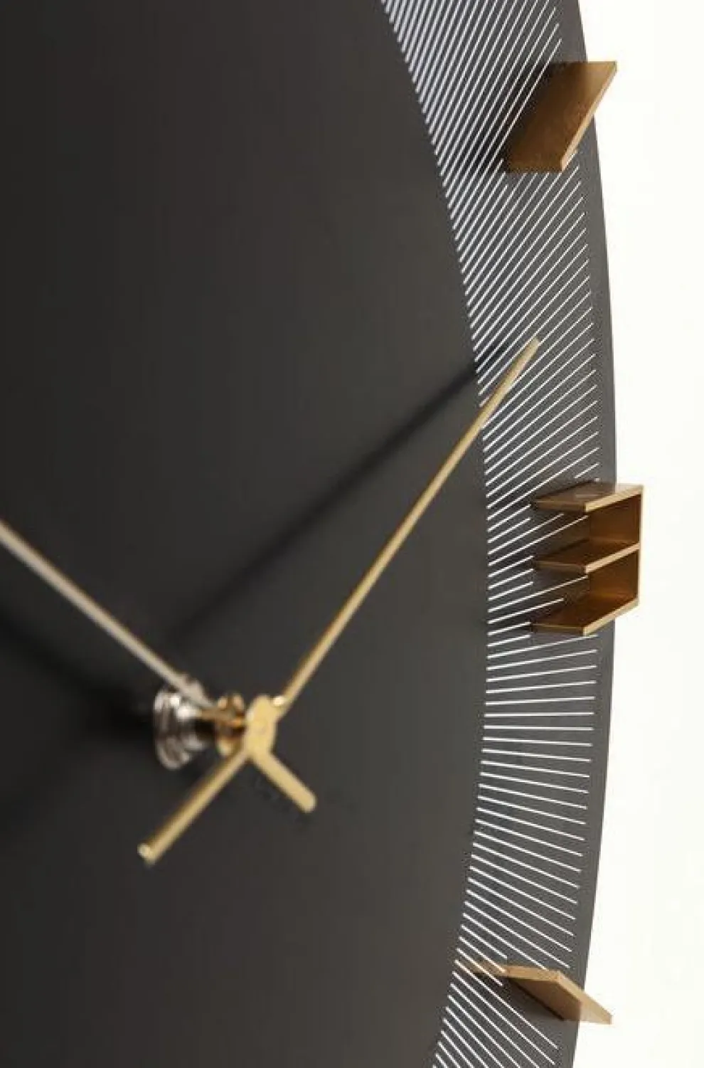 Wandklok Leonardo Zwart-Goud 50cm