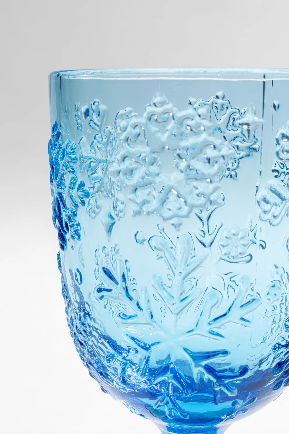 Wijnglas Ice Flowers Blue